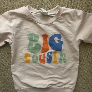 Kids Big Cousin Graphic crew neck  - cream